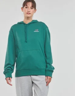 Outlet New Balance - UNI-SSENTIALS FRENCH TERRY HOODIE Vert