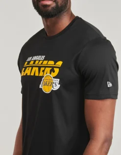 New-Era - NBA ESSENTIALS TEE LOS ANGELES LAKERS Noir Clearance