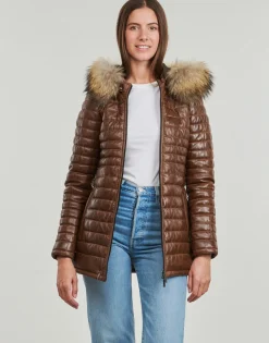 Oakwood - POPPING (removable raccoon fur) Cognac Online