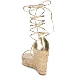 Only - ONLAMELIA-17 PU FOIL WRAP WEDGE HEEL Doré Discount