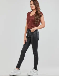 Sale Only - ONLANNE K MID WAIST COATED PNT Noir