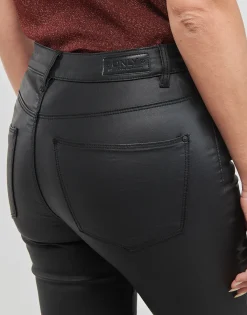 Sale Only - ONLANNE K MID WAIST COATED PNT Noir