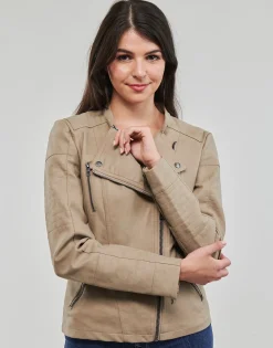 Only - ONLAVA FAUX LEATHER BIKER OTW Beige Clearance