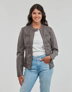 Only - ONLBANDIT FAUX LEATHER BIKER  OTW Gris New