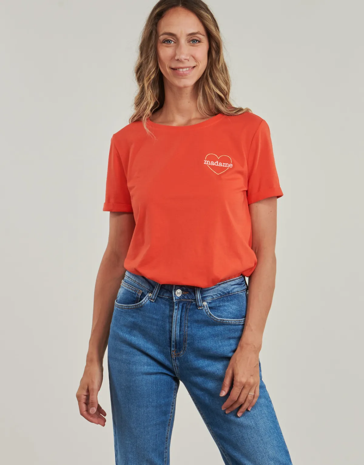 Hot Only - ONLBEATE LIFE S/S HEART TOP CS JRS Rouge