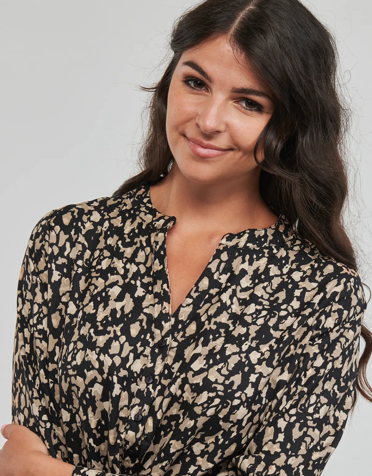 Only - ONLCORY L/S V-NECK TUNIC WVN Noir New