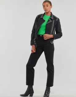 Only - ONLGILLA LS STUD DNM BIKER JACKET CRO