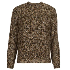 Only - ONLKACEY FR L/S HIGH NECK TOP PTM Marron Clearance