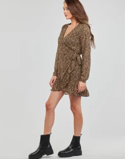 Only - ONLKACEY FR L/S WRAP DRESS PTM Marron Sale