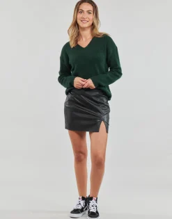 Only - ONLLENI FAUX LEATHER SLIT SKIRT PNT