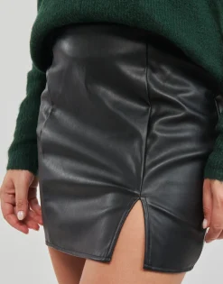 Only - ONLLENI FAUX LEATHER SLIT SKIRT PNT