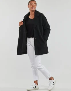 Sale Only - ONLNEWAURELIA SHERPA COAT CC OTW Noir