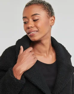 Sale Only - ONLNEWAURELIA SHERPA COAT CC OTW Noir