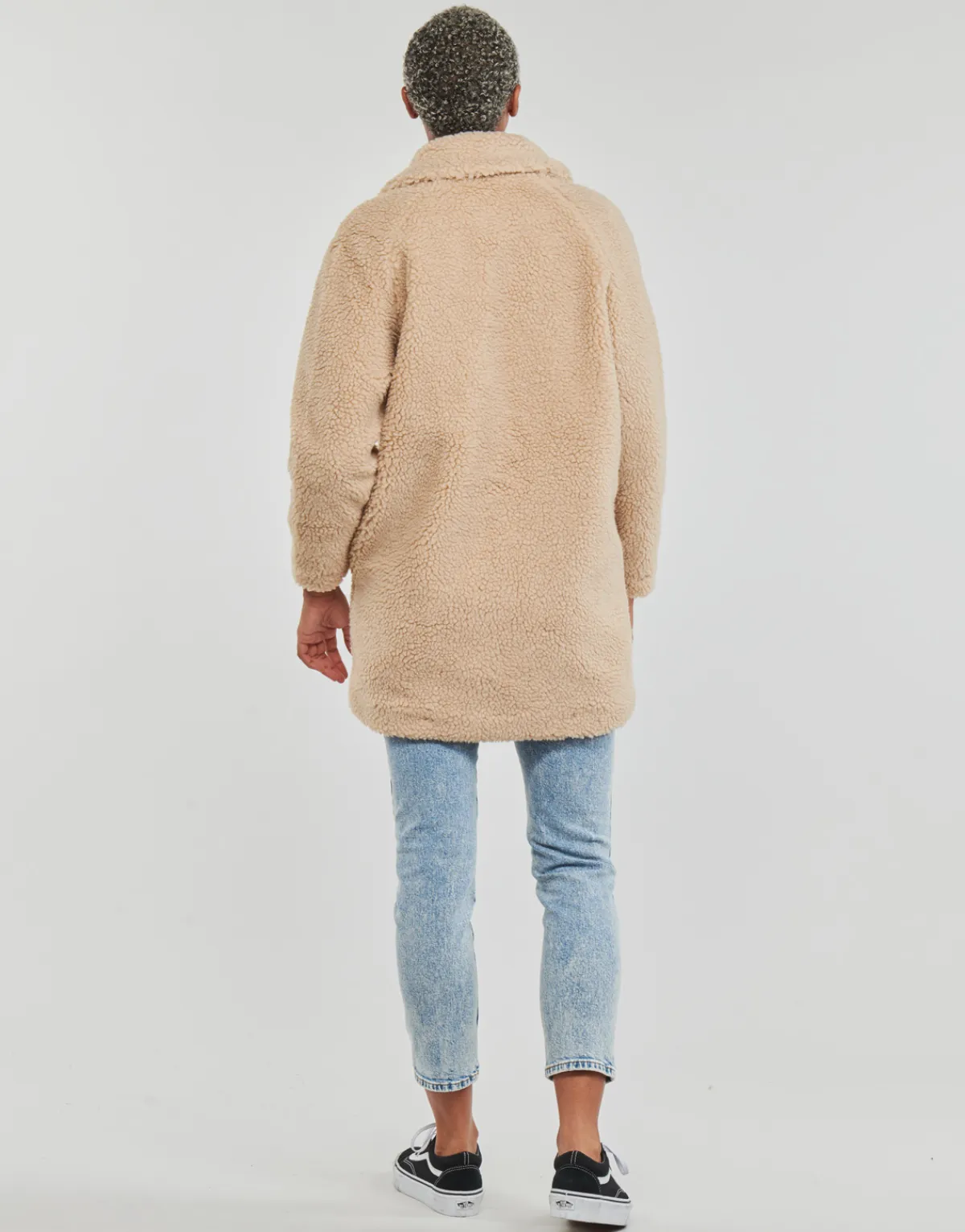 Sale Only - ONLNEWAURELIA SHERPA COAT CC OTW Beige