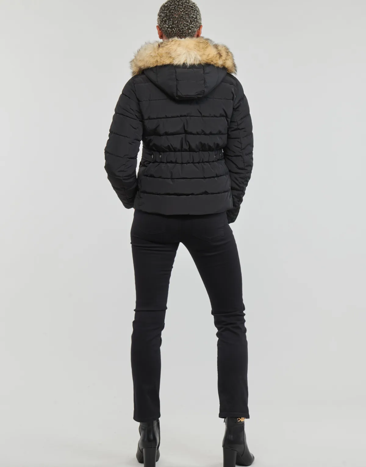 Outlet Only - ONLNEWCAMILLA FUR HOOD JACKET CC OTW Noir