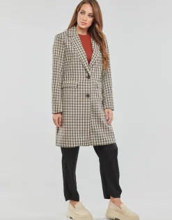 Discount Only - ONLNORMA ASTRID CHECK COAT CC OTW Multicolore