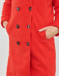 Online Only - ONLPIPER  COAT CC OTW Rouge