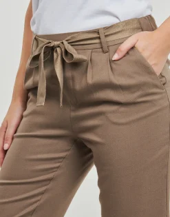 Only - ONLRITA LOOSE CHECK LYREX BELT PANT TLR Marron New