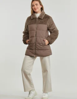 Only - ONLWANJA FUR PUFFER MIX COAT CC OTW Marron Discount