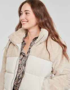 Sale Only - ONLWANJA FUR PUFFER MIX JACKET CC OTW Beige