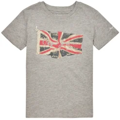 Outlet Pepe jeans - FLAG LOGO JR S/S N Gris