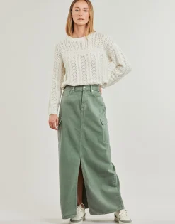 Online Pepe jeans - MAXI SKIRT HW CLR Kaki