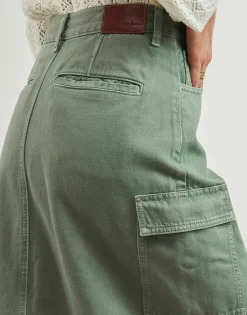 Online Pepe jeans - MAXI SKIRT HW CLR Kaki