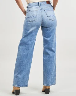 Clearance Pepe jeans - WIDE LEG JEANS UHW Bleu