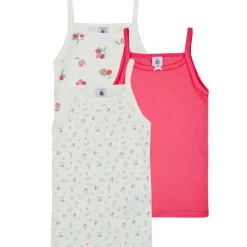 Petit Bateau - 3 CHEMISES BRETELLES Rose Online