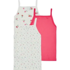 Discount Petit Bateau - 3 CHEMISES BRETELLES Rose