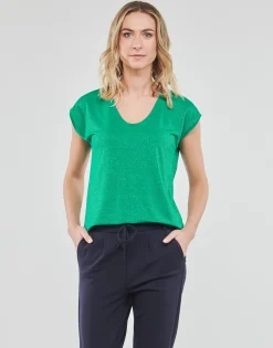 Pieces - PCBILLO TEE LUREX STRIPES