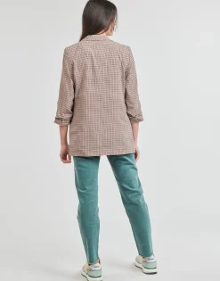 Best Pieces - PCBOSS 3/4 PRINTED BLAZER Marron