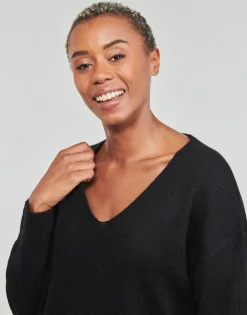 Pieces - PCJULIANA LS V-NECK KNIT DRESS NOOS BC Noir Best