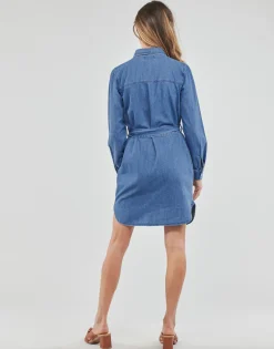 Pieces - PCOSALINA LS MIDI DNM MB DRESS