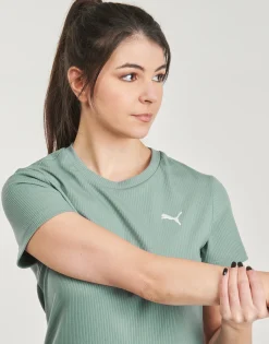 Puma - ESS ELEVATED RIB TEE Vert Clearance