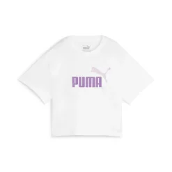 Puma - GRILS LOGO CROPPED TEE Blanc Online