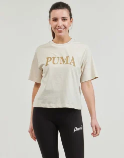 Puma - SQUAD GRAPHIC TEE Beige Sale