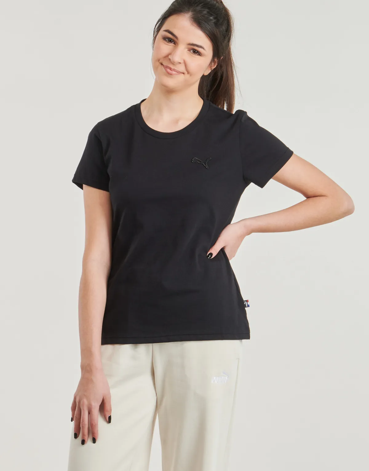 New Puma - TEE W MIF BADGE BRODE Noir