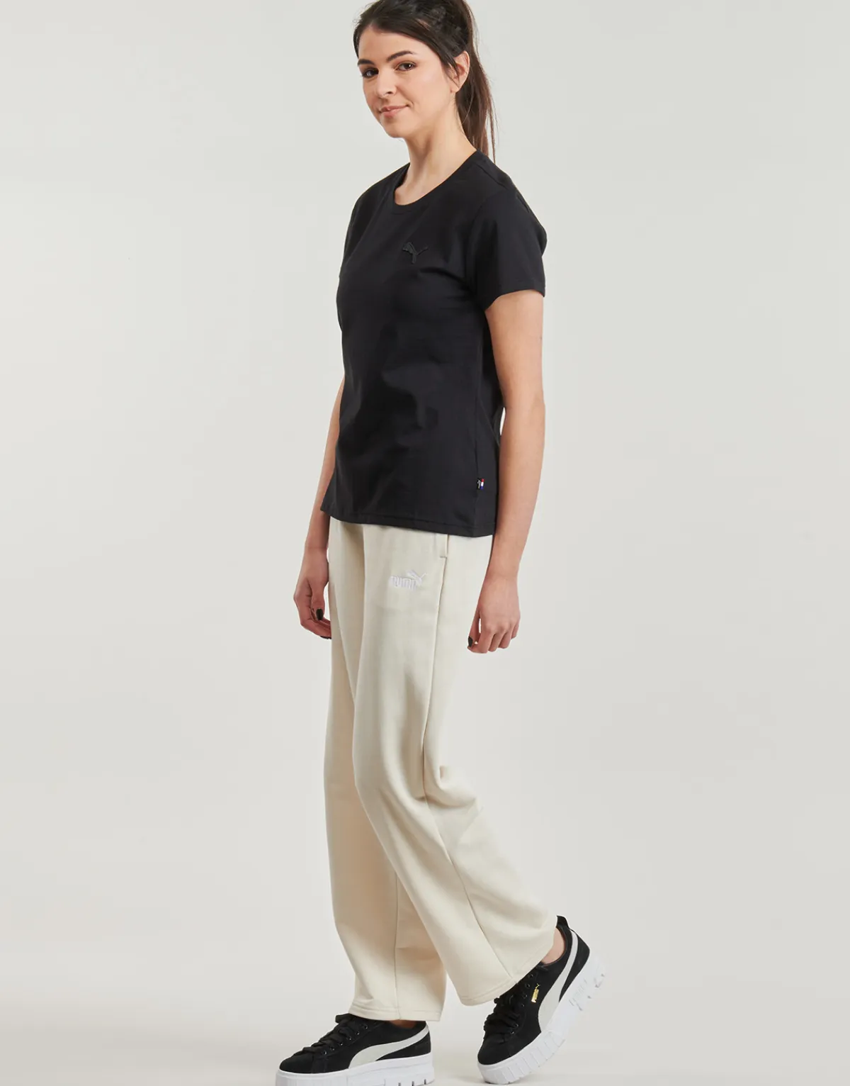New Puma - TEE W MIF BADGE BRODE Noir