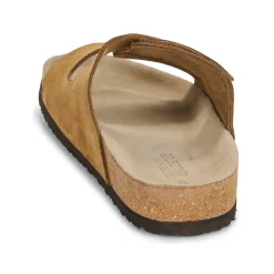 Hot Selected - SLHBASTIAN SUEDE STRAP SLIDER B Cognac