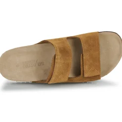 Hot Selected - SLHBASTIAN SUEDE STRAP SLIDER B Cognac