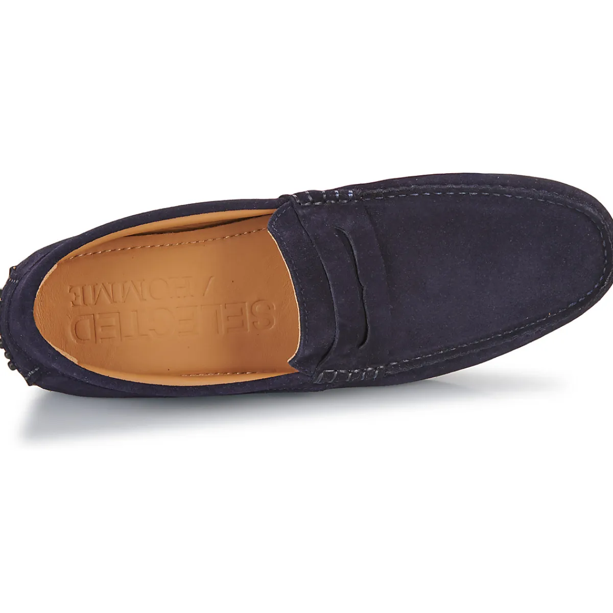 Selected - SLHSERGIO SUEDE PENNY DRIVING Marine Sale