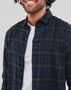 Hot Selected - SLHSLIMOWEN-FLANNEL SHIRT LS NOOS Marine