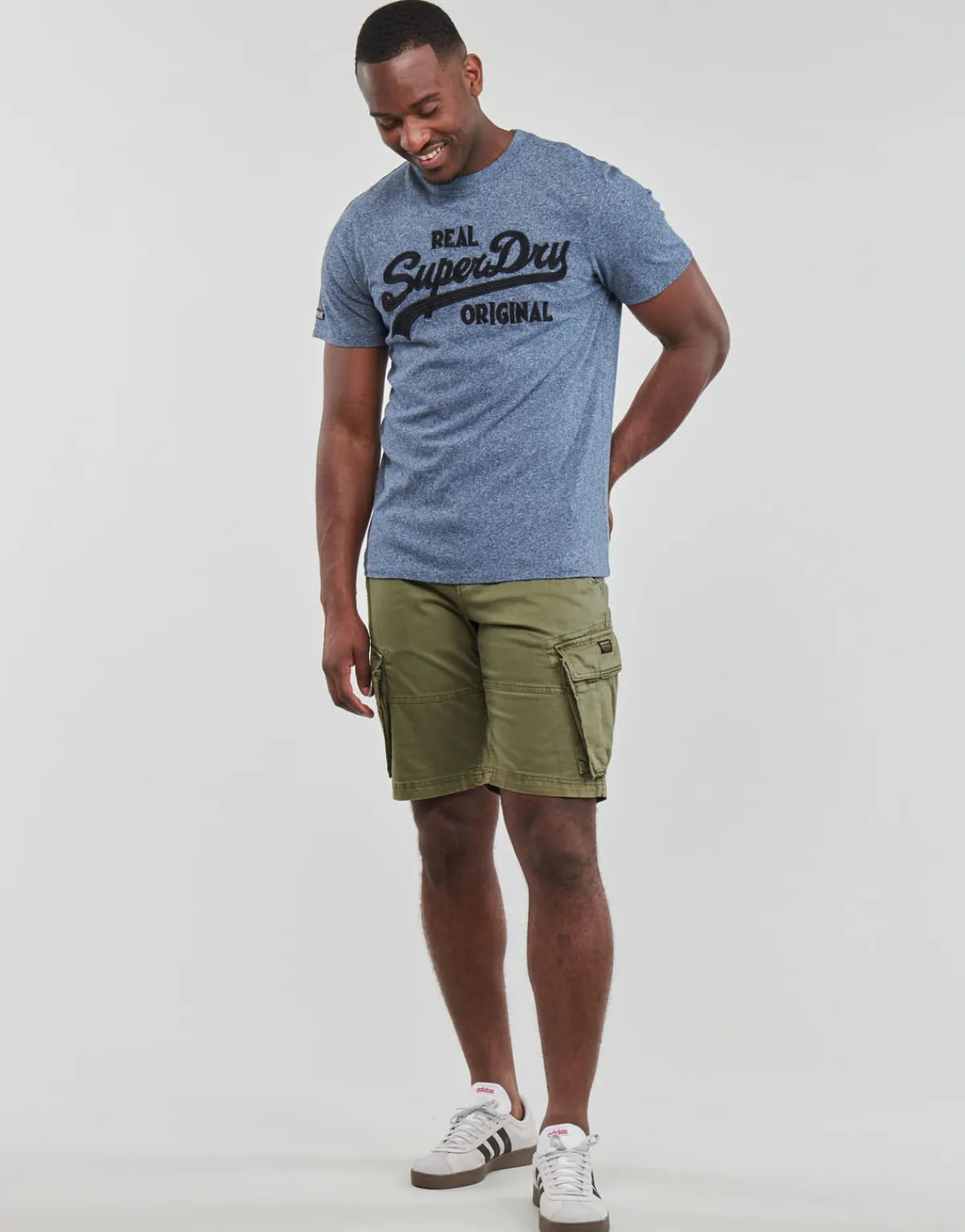 Online Superdry - CORE CARGO SHORT Kaki