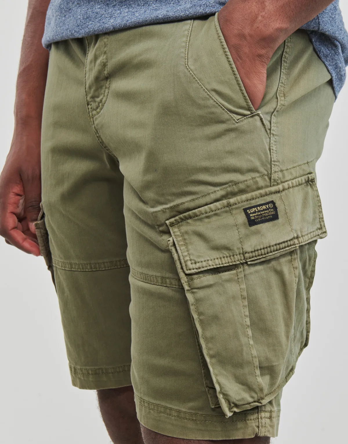 Online Superdry - CORE CARGO SHORT Kaki
