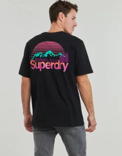 Online Superdry - CORE LOGO GREAT OUTDOORS CHEST Noir