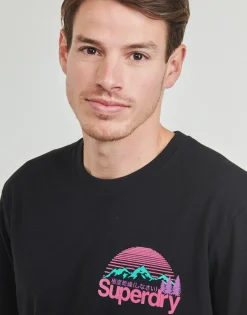 Online Superdry - CORE LOGO GREAT OUTDOORS CHEST Noir