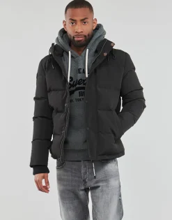 Superdry - EVEREST SHORT HOODED PUFFER Noir New