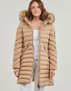 Superdry - FUJI HOODED MID FAUSSE FOURRURE Beige New