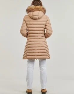 Superdry - FUJI HOODED MID FAUSSE FOURRURE Beige New